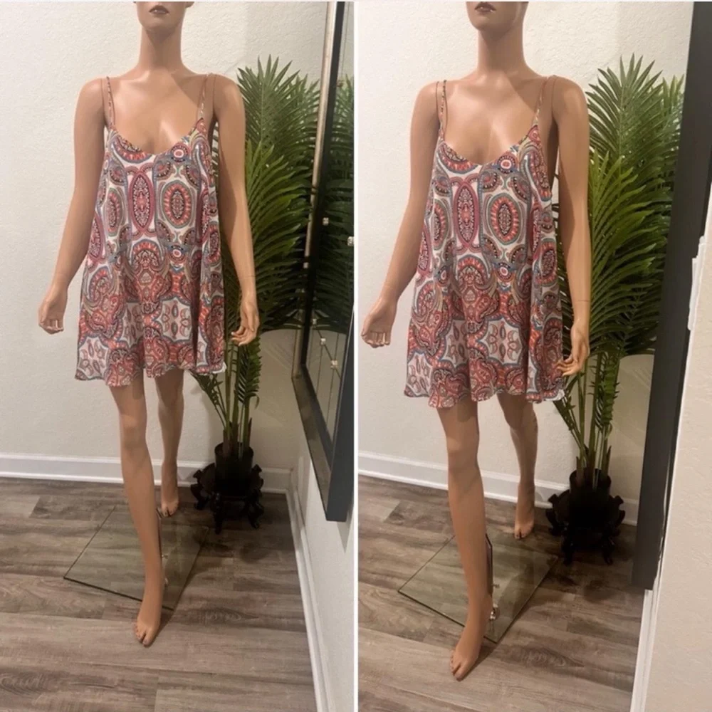 Show Me Your MuMu Colorful Paisley Dress S - Picture 5 of 8